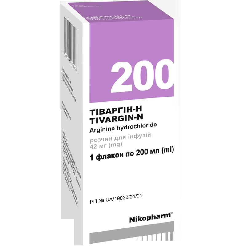 Тіваргін-Н, розчин для інфузій 42 мг/мл по 200 мл №1